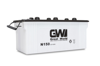 GW Brand 12V 150Ah JIS Car Battery N150 Dry Charged auto starter lead acid Battery