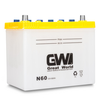 GW Brand 12V 60Ah JIS Car Battery N60 Dry Charged auto starter lead acid Battery