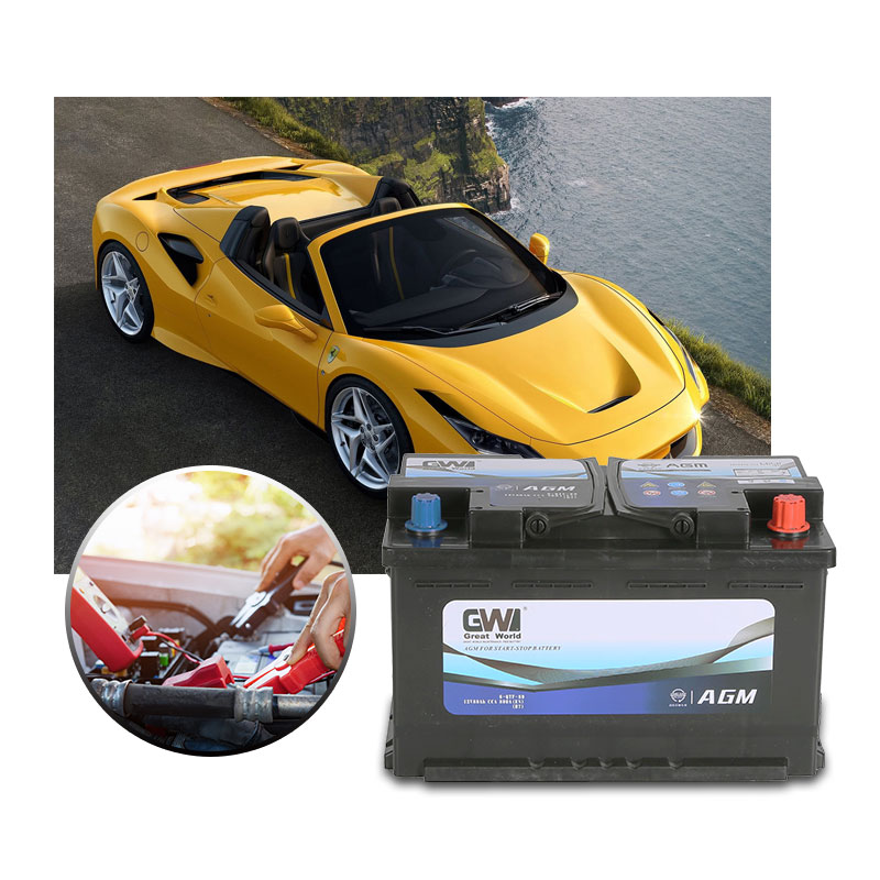 GW Brand Car Battery 12V 75Ah AGM Battery