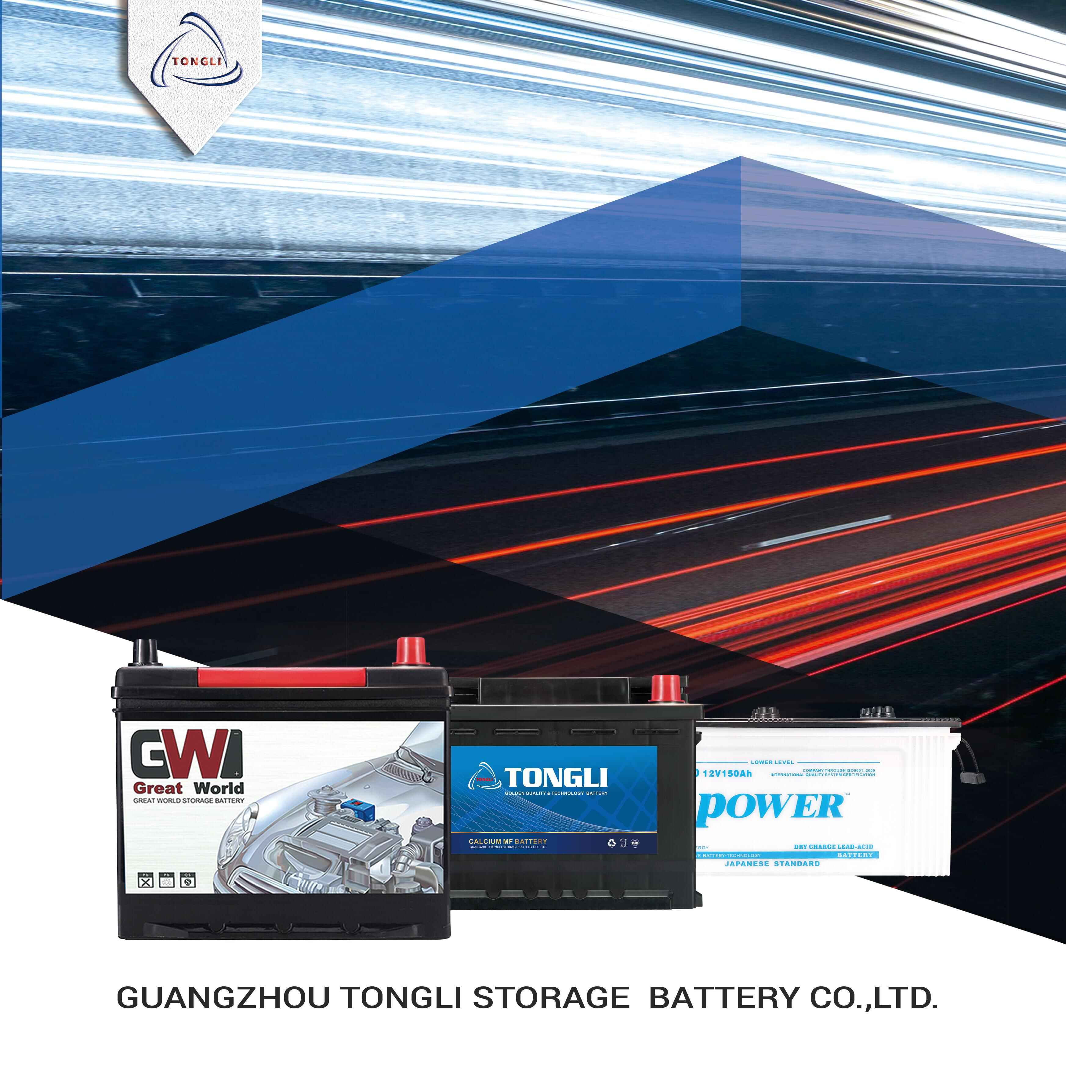 GW Brand Car Battery 12V 80Ah Dry Charged Battery